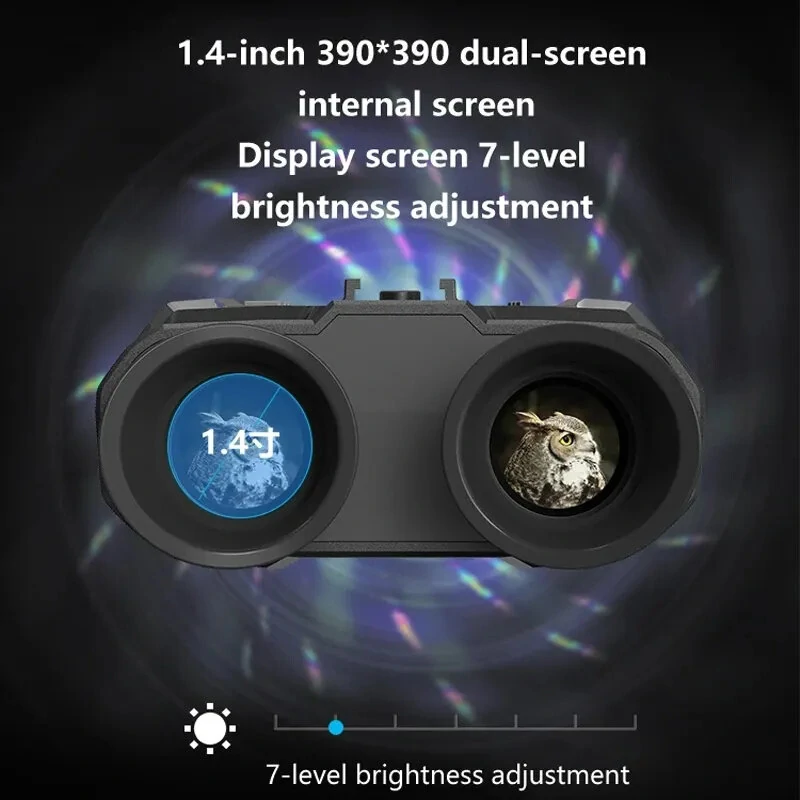 (image for) NV8000 3D Night Vision Binoculars Goggles Infrared Digital Head Mount Built-in Battery Rechargeable Camping Equipment